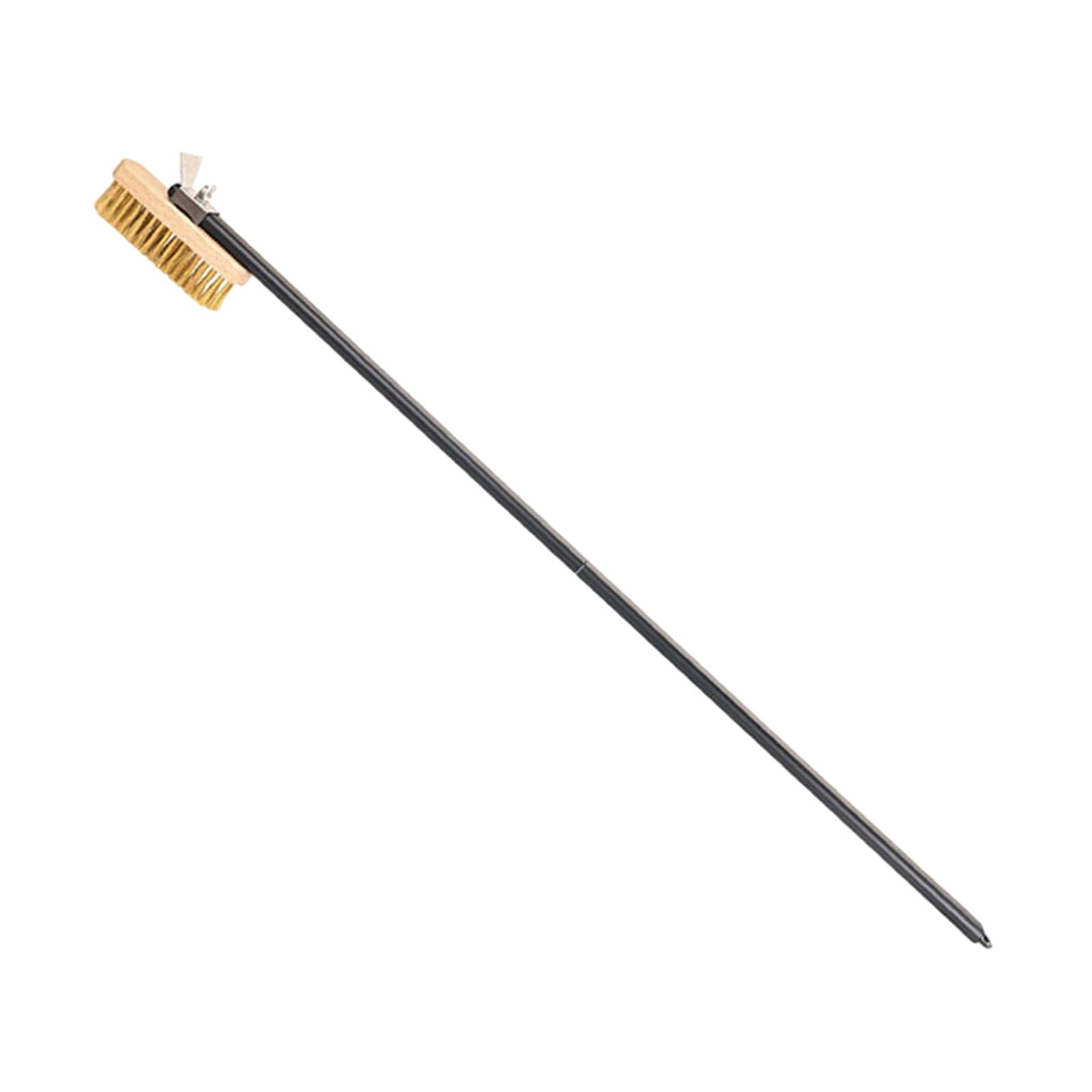 CarpNettore Pizza Oven Brush with Scraper Grill Cleaner Brush for Oven Barbecue Stovetop aluminum handle