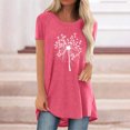 thumbnail image 2 of Pompotops Femmes Mode Casual Chemises d'Impression Manches Courtes Tee-Tops Tunique Blouse, 2 of 4