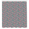 thumbnail image 3 of Ambesonne Abstract Shower Curtain, Waves and Roses, 69"Wx84"L, Multicolor, 3 of 3
