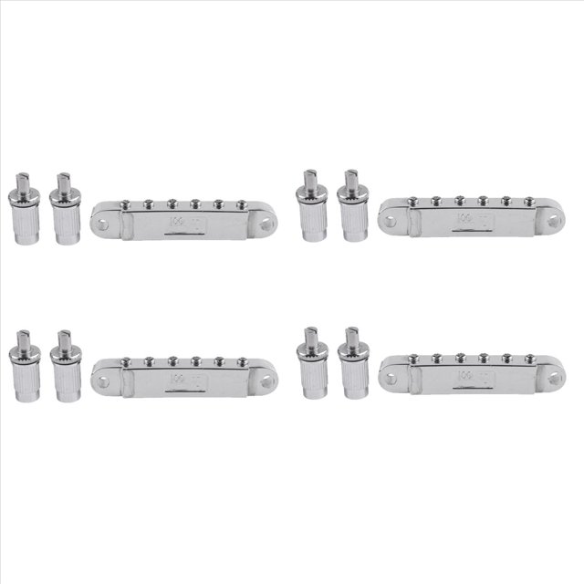 4X Plata Tune-O- Electric Roller Saddle Bridge Lp Puente de Guitarra Eléctrica Hecho en Corea