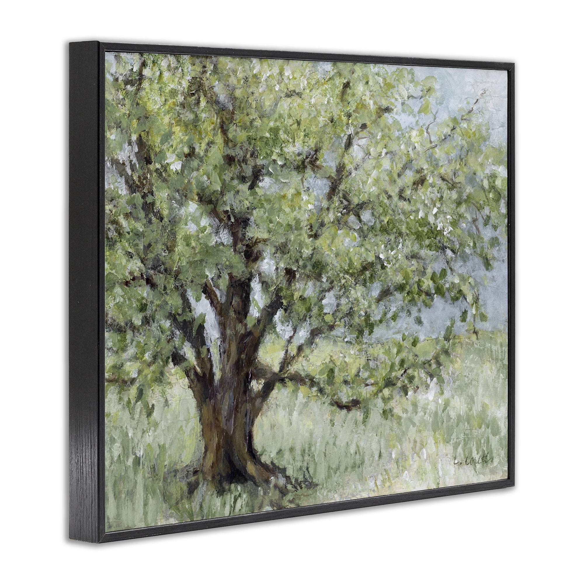 Stupell Industries Summer Oak Splendor Landscape Black Framed Giclee Art, design by Lanie Loreth