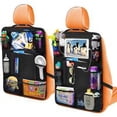thumbnail image 1 of Organizador de coche para niños (2 unidades), protección para asiento de coche con 20 bolsillos, almacenamiento con bolsillo transparente para iPad de 10,5 pulgadas, organizador para, 1 of 4