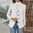 thumbnail image 4 of Zedker Casual V-Neck Sleeveless Corduroy Womens Vests Outerwear with Pockets, Comfortable Button Fall Winter Jackets,White,XXL, 4 of 9