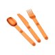 thumbnail image 5 of Juego de cubiertos para acampar, utensilios de cocina portátiles, juego de cuchara y tenedor, cubiertos Naranja, 5 of 9