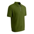 thumbnail image 4 of VgaVtl Mens Polo Shirts Knit Summer Short Sleeve Plain Casual Shirts for Men Collared Going Out Zip-Up, 4 of 6