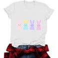 thumbnail image 5 of Mifsaly Short Sleeve T-Shirts Women Relaxed Fit Multi Pastel Bunnies Graphic Cotton tops Soft Breathable Casual Summer Basic Tees XXL, 5 of 6