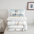 thumbnail image 3 of Nautical Comforter Sailboat Lighthouse Bedding Watercolor Ocean Themed Bedding Sets & Collections Summer Beach Down Comforter Queen Size Decoratives 3pcs Sea Adventure Bedroom Decor, 3 of 5