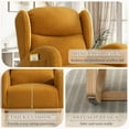 thumbnail image 5 of Muumblus Nursery Rocking Chair, Wingback Glider Rocker, Indoor Uphlostered Rocking Chair, Yellow Teddy, 5 of 8