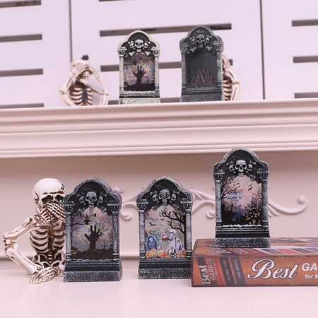 

Ayyufe Halloween Lights Horror Luminous Replaceable Battery Decorative Party LED Tombstone Light for Halloween for Outdoor
