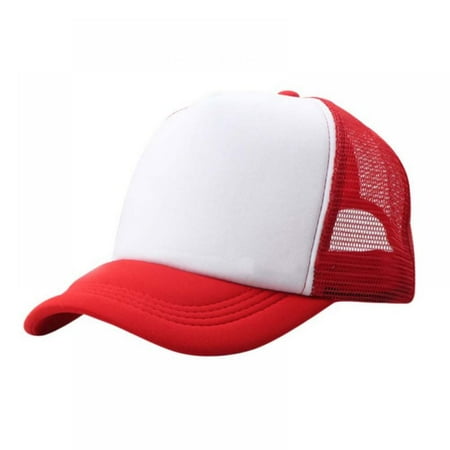 

Unisex Baseball Cap Mesh Back Baseball Sun Hat Mesh Baseball Cap Mesh Trucker Cap Adjustable Mesh Snap Hats for Women Men Teen Boys Girls