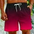 Xysaqa Mens Swim Trunks Men Big And Tall Casual Summer Gradient Color