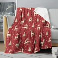 thumbnail image 4 of Christmas Throw Blanket, Holiday Christmas Red Fleece Blanket for Bedding Couch and Sofa, Super Soft Warm and Cozy Plush Blanket for Winter Home Decor Gifts 50x60 inch, 4 of 6