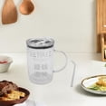 thumbnail image 2 of Taza de café de vidrio con pajita de 1000 ml con pajita y tapa. JUBILADO, 2 of 9
