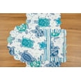 thumbnail image 5 of Turtle Bay Round Quilted Single Placemat White Blue Teal Beach Coastal, 17", 5 of 8