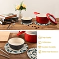 thumbnail image 6 of Dark Green Leaves Vines Trivet Mats Pot Holders Cotton Woven Non-Slip Heat Resistant for Hot Pots Pans Pats for Cooking Baking Set of 2, 6 of 7