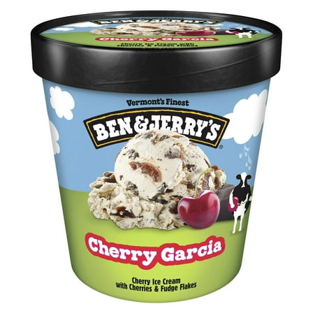 Ben & Jerry's Cherry Fudge Flakes Ice Cream Pint, 16 fl oz