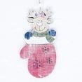 thumbnail image 3 of Adorno colgante de calcetín navideño de madera pintado, para árbol de Navidad, para decoración de fiestas en el hogar. Guantes de Navidad 150x75mm, 3 of 9