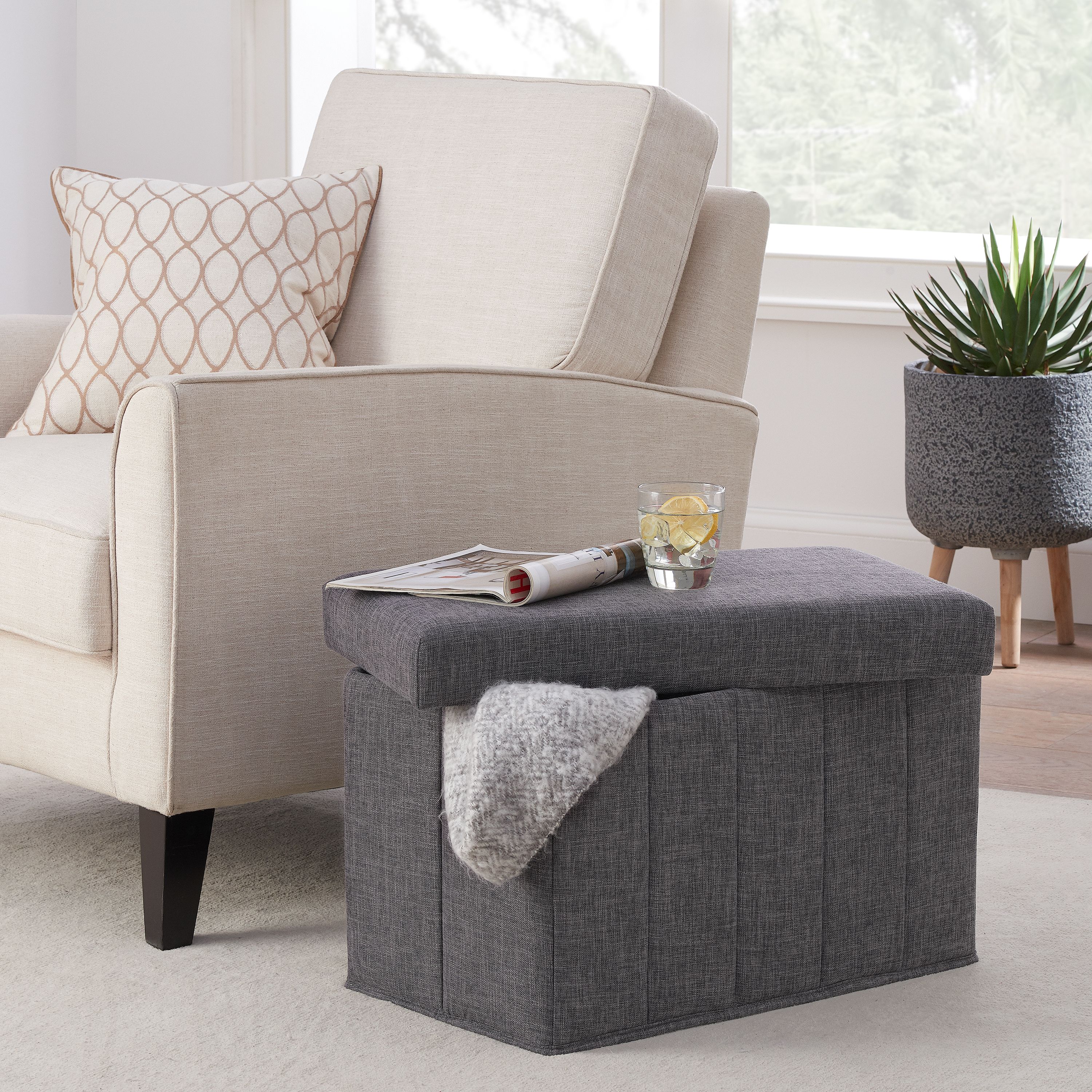 Mainstays Collapsible Storage Ottoman
