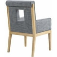 thumbnail image 6 of Meridian Furniture Gwendolyn Navy Linen Textured Fabric Dining Arm Chair, 6 of 10