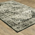 thumbnail image 4 of HomeRoots 4' X 6' Black Grey Tan And Ivory Oriental Power Loom Stain Resistant Area Rug, 4 of 5