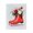 Red Ice Skate Bouquet, variant on Stupell Industries Cottage Christmas Girl & Snowman Embrace Black Floating Frame Canvas Art, 17 x 21, by The Prints Vibe