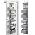 thumbnail image 5 of Over Door Organizer, Delamu 1 Split into 2 Hanging Storage Organization for Bathroom, 5-tier Door Organizer Hanging, 5 of 8