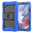 thumbnail image 3 of ELEHOLD for Samsung Tab A7 10.4 inch 2020 SM-T500 Ragged Case, Soft Silicone Hard PC Shoulder Strap Built-Kickstand Anti-Drop Shockproof Heavy Duty Protective Cover Case,Darkblue, 3 of 8