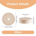 thumbnail image 2 of 40Pcs Wooden Children Toy Accessories Vehicle Wheel Flat Round Blanched Almond 3.5x1cm Hole: 5mm, 2 of 7