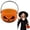 E, variant on Small Purple Devil Pumpkin Bucket – Halloween Plastic Candy Pail with Devilish Details