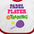 thumbnail image 4 of Inktastic Future Padel Player in Training Girls Baby Bib, 4 of 4