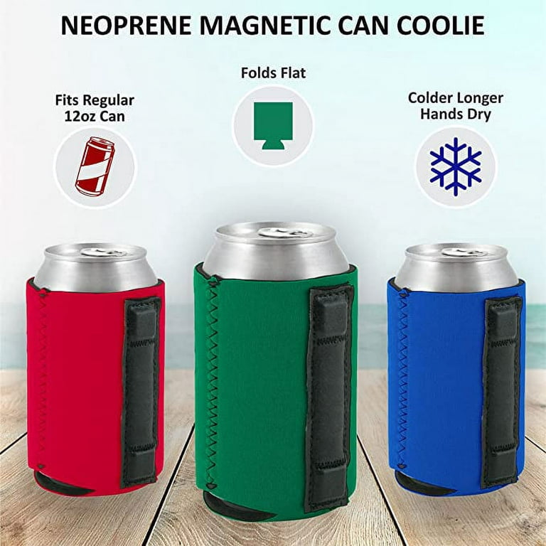 Blank Magnetic Neoprene Collapsible Slim 12 oz Can Coolie