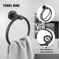 thumbnail image 3 of Toalleros de 5 piezas para baño Juego de accesorios de baño de acero inoxidable Soporte para toallas de baño Juego de barra de toalla de baño resistente montado en la pared Juego de accesorios de baño, 3 of 5