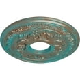thumbnail image 3 of Ekena Millwork 15 3/8"OD x 4 1/4"ID x 1 1/2"P Baltimore Ceiling Medallion (Fits Canopies up to 5 1/2"), Hand-Painted Copper Green Patina, 3 of 6