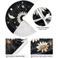 BESTKITTY Sun Moon Flower Christmas Tree Skirt Large Round Tree Skirt