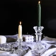 thumbnail image 3 of Taper Candle Holders Clear Glass Candlestick Holder Crystal Decorative Candle Stand Centerpiece for Table Wedding Dining Party, 3 of 3