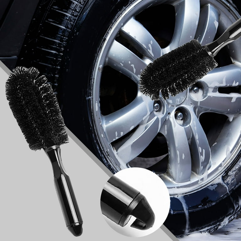 Wheel Brush Can Wheel And Rim Detail Brush With Long Soft Bristles Car  Wheel Brush Rim Tire Detail Brush Multi Purpose For Wheel Rim Exhaust Tip