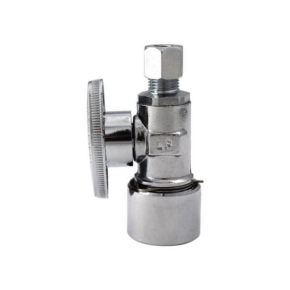 Plumb Pak K2636PCPO Straight Valve, 1/2 x 1/4 in Connection, Brass Body