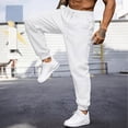 thumbnail image 2 of Dresfit Mens Linen Pants Drawsring Elastic Waist Joggers Baggy Relax Fit Yoga Sweatpants Lightweight Cuffed Loose Beach Trousers with Pockets M, 2 of 6