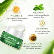 Aloderma Soothing Face Cream Made with 62% Organic Aloe Vera - Calming Facial Cream with Squalane & Vitamin E for Dry, Sensitive Skin - Reduces Redness, Helps Protect Damaged Skin, 50g/1.76oz