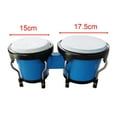thumbnail image 7 of Drum Music Instruments Percussion Instruments, Early Educational,Tunable Bongo Drum Set African Hand Drum for Gifts Adults Blue, 7 of 7