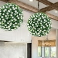 thumbnail image 3 of QHUDLV 7.87 inch Artificial Plant Topiary Ball Faux Boxwood Decorative Balls for Backyard, Balcony,Garden, Wedding and Home Dcor, 3 of 9