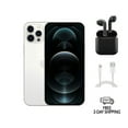 thumbnail image 1 of Refurbished Apple iPhone 12 Pro A2341 (Fully Unlocked) 256GB Silver w/ Wireless Earbuds, 1 of 5