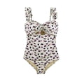 thumbnail image 2 of Cheers US One Piece Swimsuit Women Ruffled Bathing Suits Tummy Control Monokini V Neck Swimwear, 2 of 7