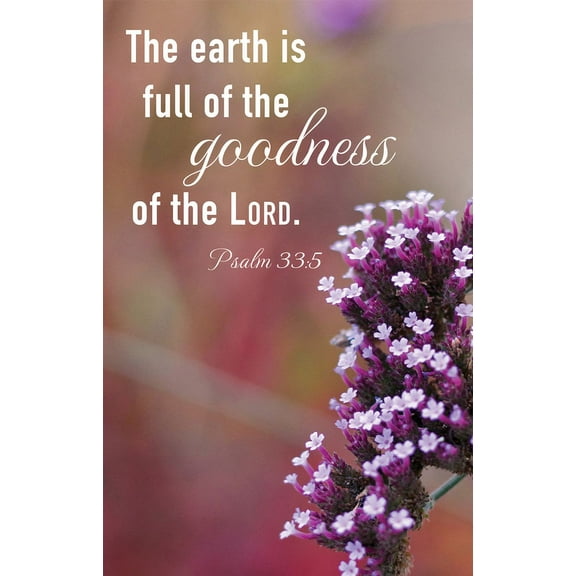 General Worship Bulletin: Earth Is Full (Package of 100): Psalm 33:5 (Kjv), (Paperback)