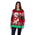 thumbnail image 3 of Holiday Hype Men's Festive Ugly Christmas Holiday Party Pull Over Sweater, Merry Bulldog, Large, 3 of 3