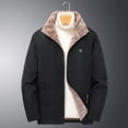 thumbnail image 1 of Puntoco Chaqueta Gruesa De Color Sólido Con Bolsillos Y Cuello Alto Con Cremallera Y Manga Larga A Prueba De Viento Para Hombre, 1 of 9