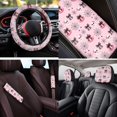 thumbnail image 5 of KUIFORTI Pumpkin Bow Car Seat Covers Full Set All-Season Protection 14 Pack Automotive Front Seat & Bench Back Seat Cover with Steering Wheel Cover Universal Fit Cars SUV Trucks Anti Slip Soft, 5 of 7