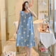 thumbnail image 3 of Vestido estilo princesa lindo suelto algodón artificial ropa de casa pijamas de seda de algodón para mujer, 3 of 6