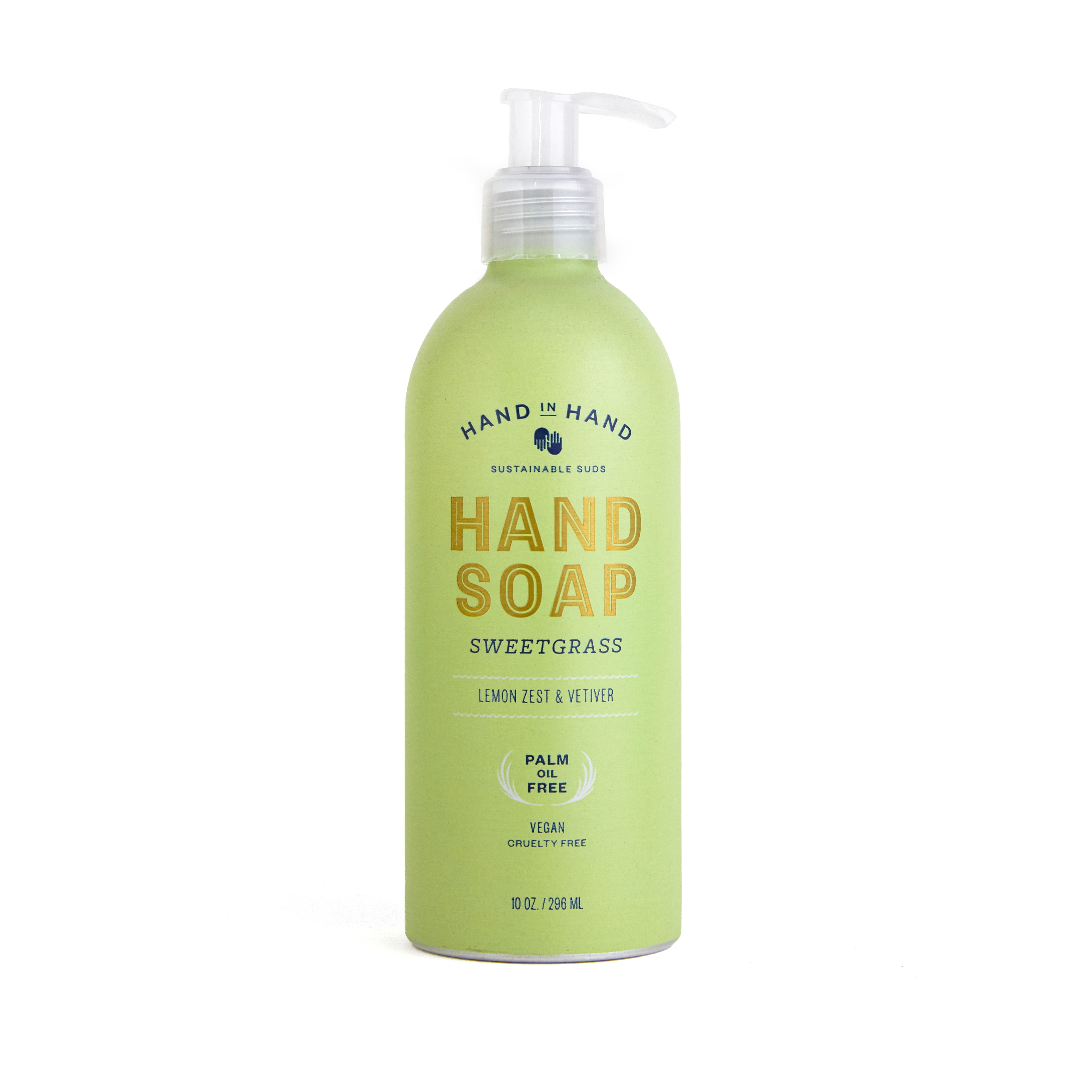 Hand in Hand Soap Liquid Hand Soap Sweetgrass Lemon Zest and Vetiver