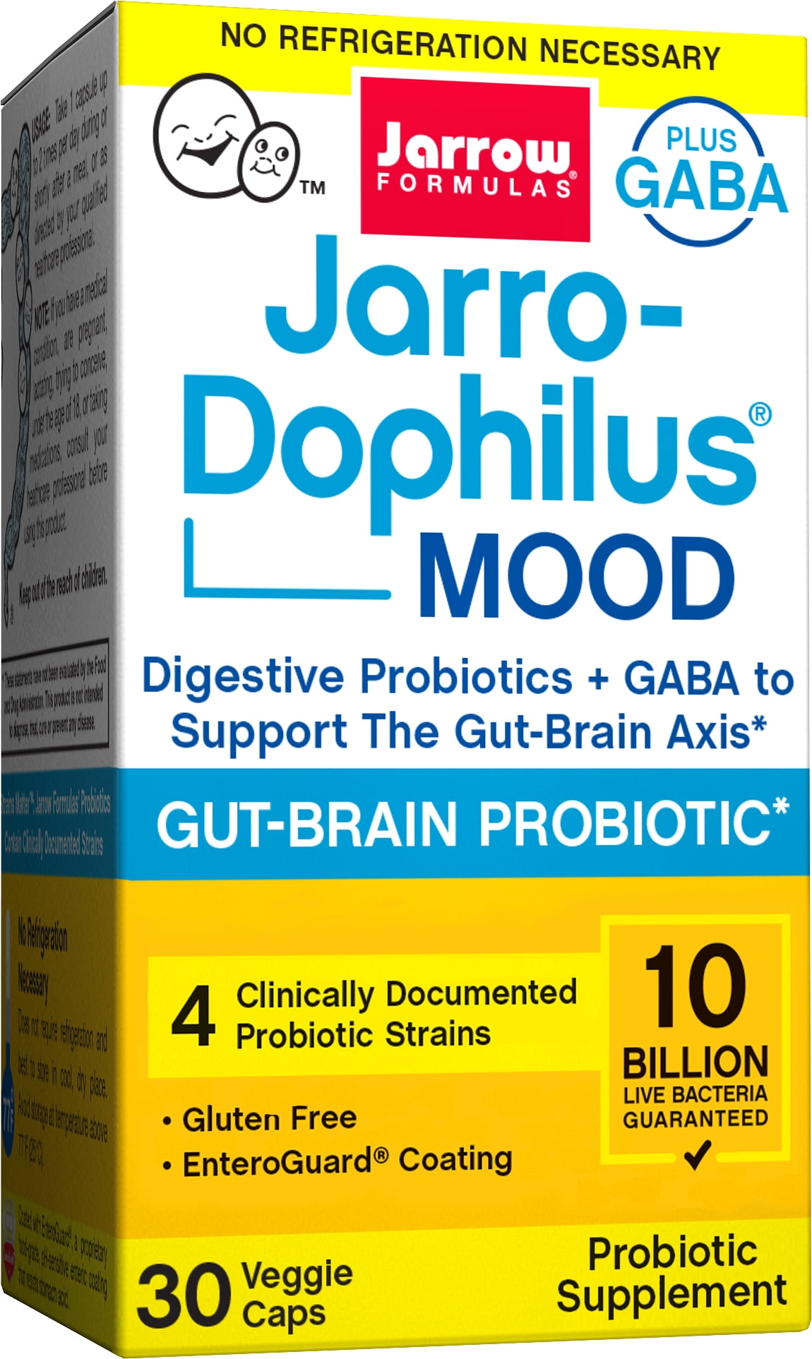 Jarrow Formulas JarroDophilus Mood, Digestive Gutbrain probiotic, 10